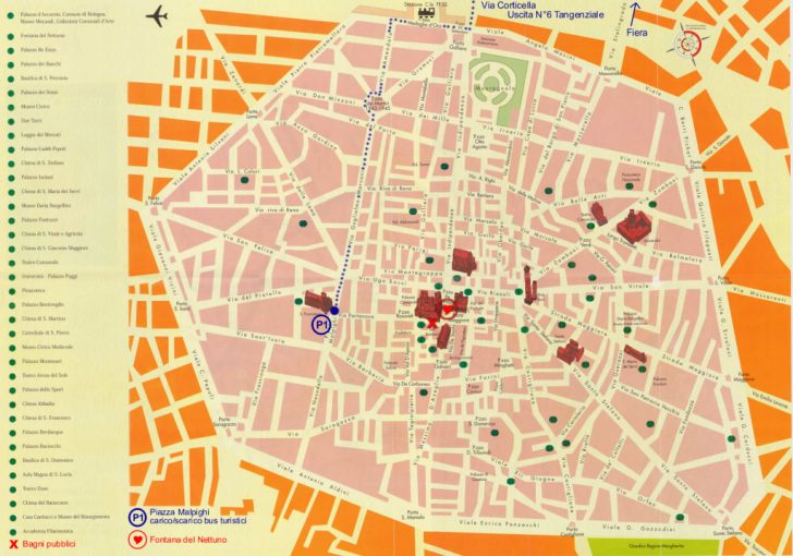 Printable Map Of Bologna City Centre