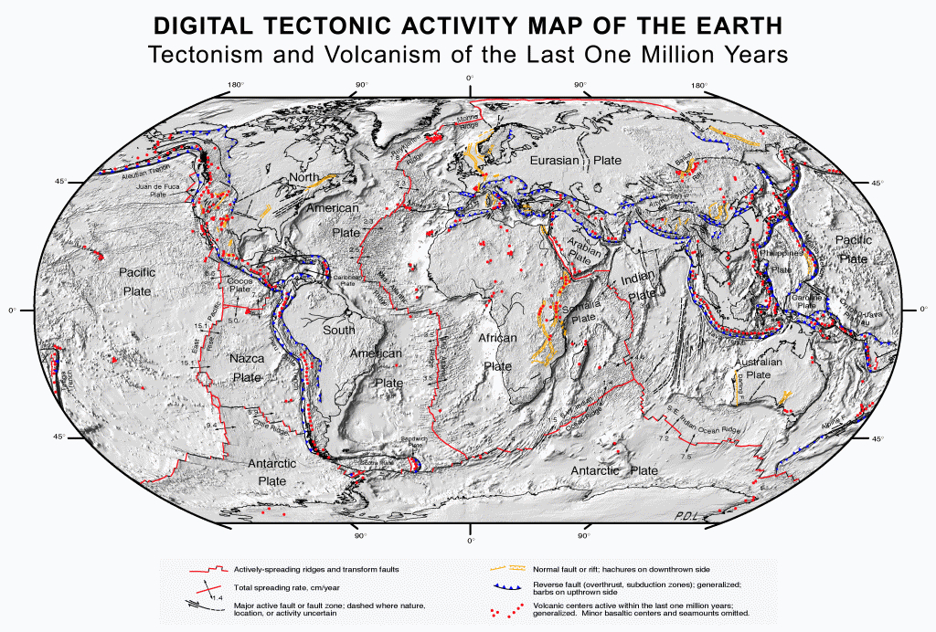Tectonics - Wikipedia - World Map Tectonic Plates Printable