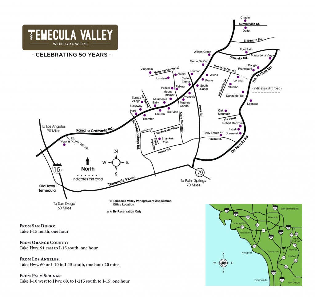 Temecula Valley Winegrowers Association - Winery Map - Temecula Winery Map Printable