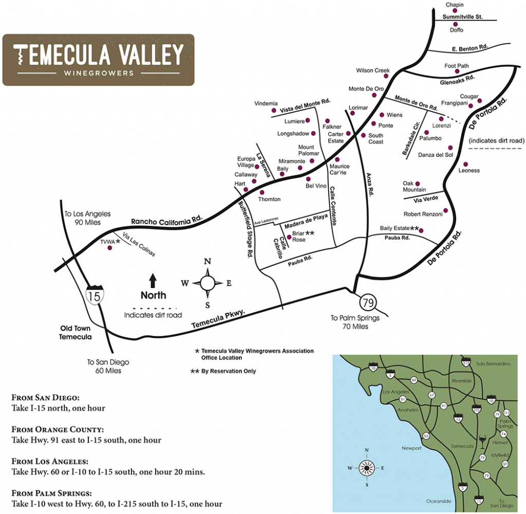 Temecula Valley Winegrowers Association - Winery Map | Wineries - Temecula Winery Map Printable