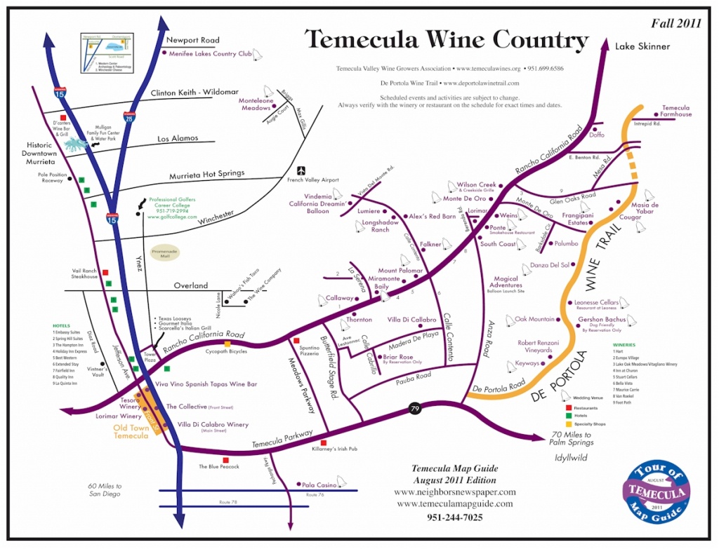Temecula Wine Map - Temecula Winery Map Printable