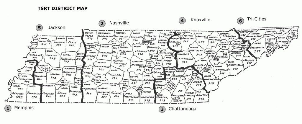 Tennessee Labeled Map - Printable Map Of Tennessee Counties And Cities ...
