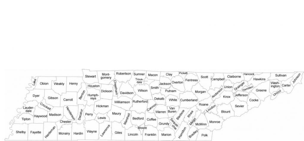 Tennessee County Map With County Names Free Download | I Wander As I - Printable State Maps With Counties
