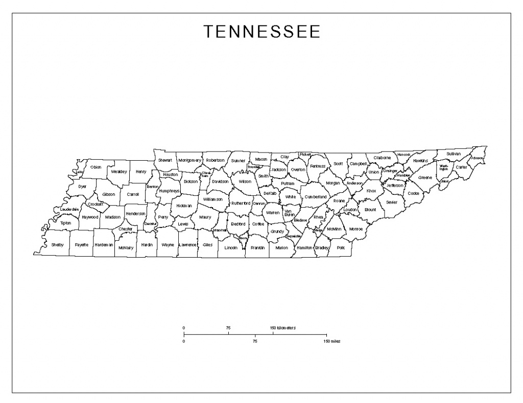 Tennessee Labeled Map - Printable Map Of Tennessee Counties