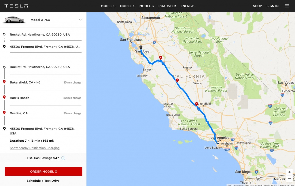 Tesla Launches &amp;quot;ev Trip Planner&amp;quot; Tool With Map Of Supercharger Locations - Electric Car Charging Stations Map Florida
