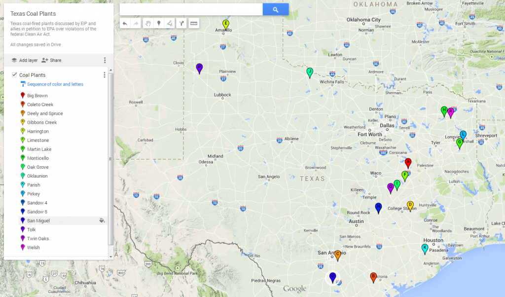 Texas Citizen Groups Petition Epa Over Coal-Fired Power Plants - Power Plants In Texas Map