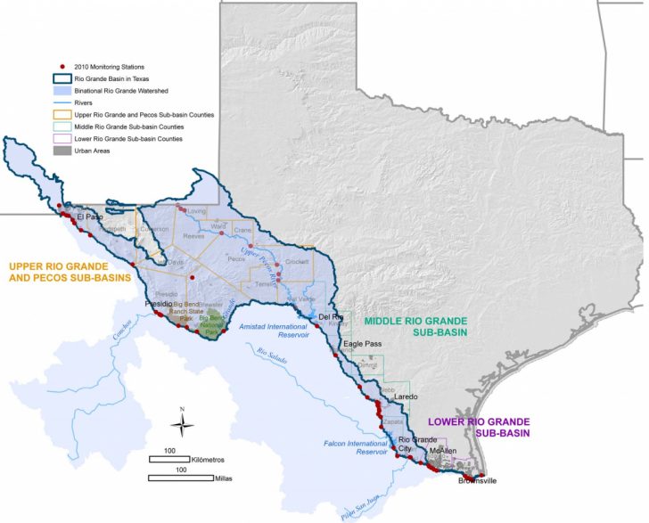 Texas Clean Rivers Program Study Area Texas Creeks And Rivers Map