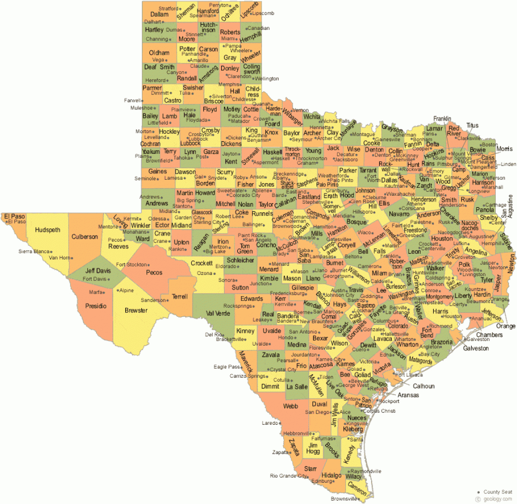 Texas County Map - Austin Tx Map Of Texas