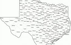 Texas County Map With Names - Printable Map Of Texas