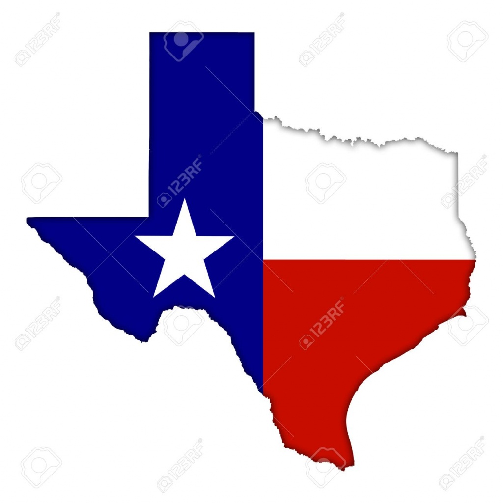 Texas Flag Map Icon Stock Photo, Picture And Royalty Free Image - Texas Flag Map