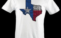 Texas Flag Shirt Map Art | Texas Typography Map T-Shirt - Texas Not Texas Map T Shirt