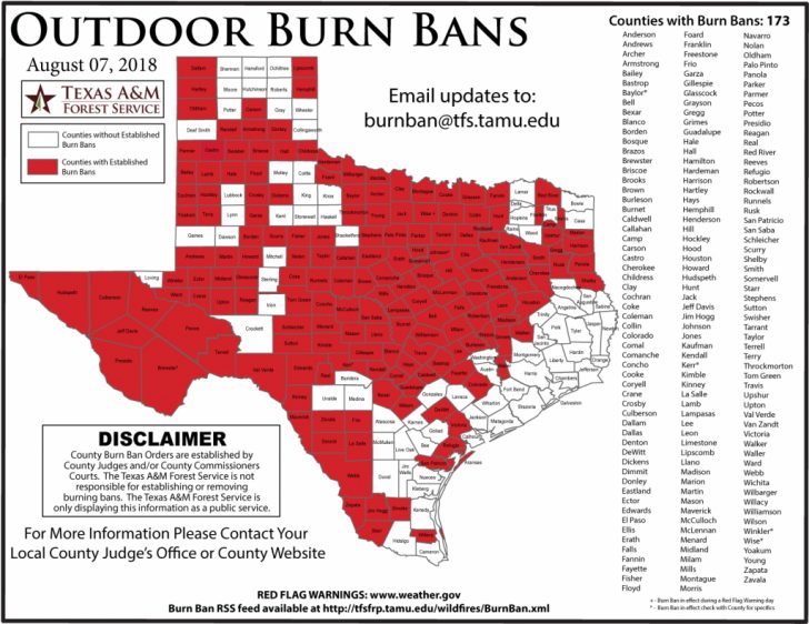 Texas Burn Ban Map