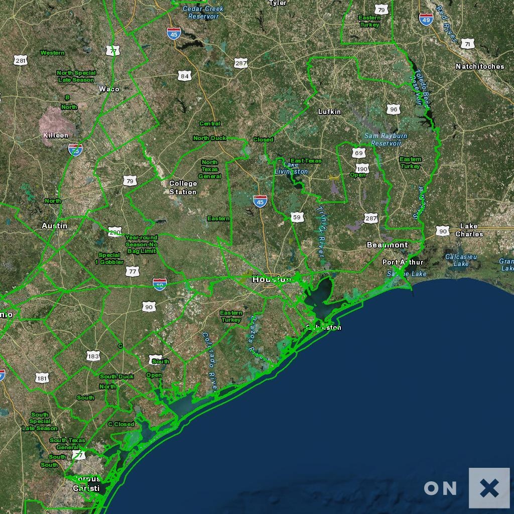 Texas Hunt Zone Open Wildlife - Texas Hunting Map