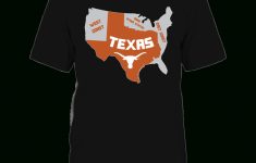 Texas Longhorns - Texas Map | T-Shirts | Texas Longhorns, Digital - Texas Not Texas Map T Shirt
