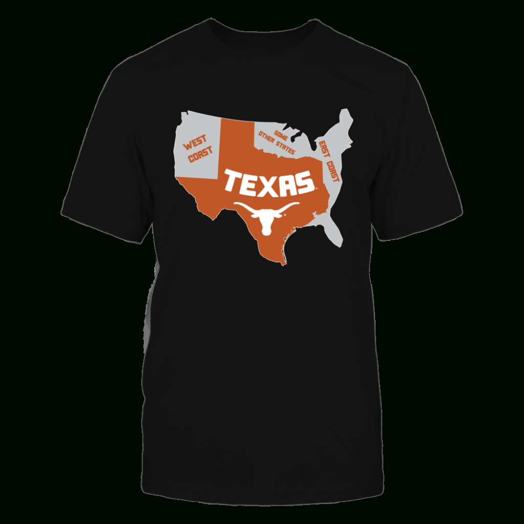 Texas Longhorns - Texas Map | T-Shirts | Texas Longhorns, Digital - Texas Not Texas Map T Shirt