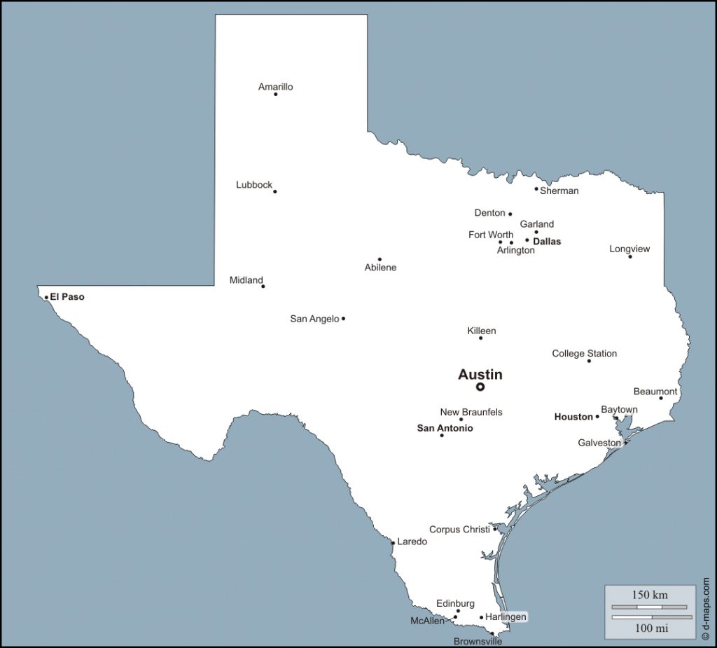 Texas Map With Major Cities Dehazelmuis Map Of Texas Major Cities