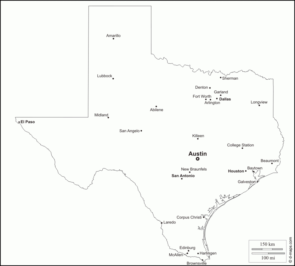 Texas Outline – Gclipart - Texas Map Outline Printable
