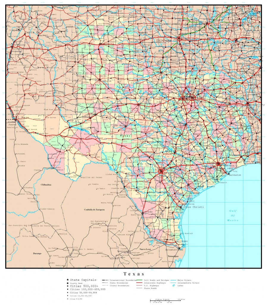 Texas Political Map - Texas Atlas Map