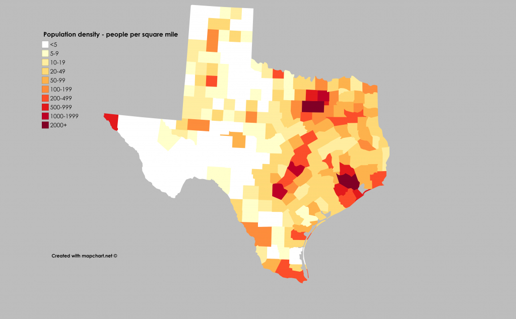 Texas Population Density Map (This Took U/europeanguy_42 Way Too - Texas Population Heat Map