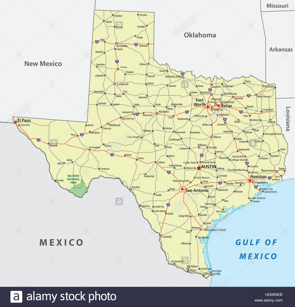 Texas Road Map Stock Vector Art &amp;amp; Illustration, Vector Image - Alpine Texas Map