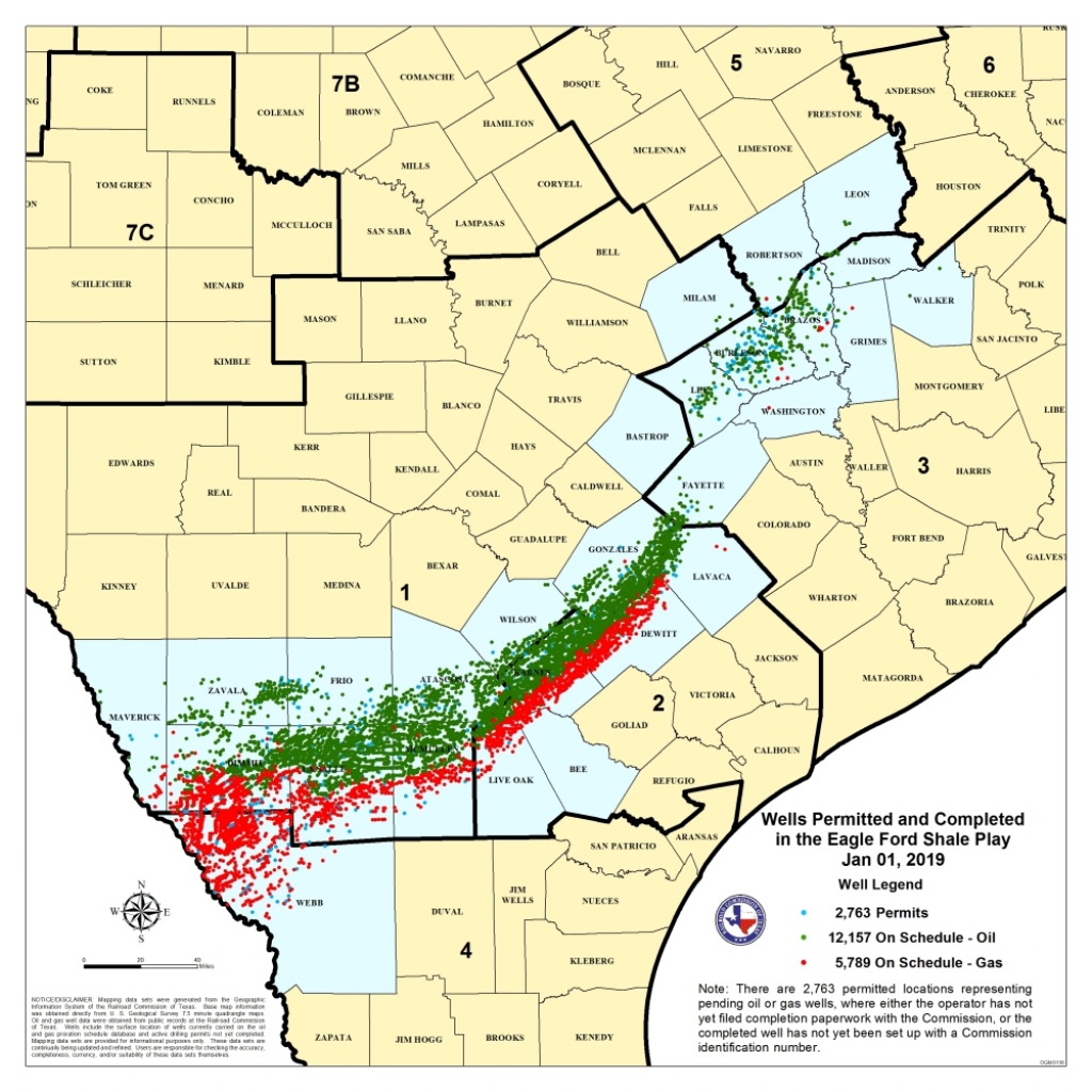 Texas Rrc - Eagle Ford Shale Information - Texas Oil And Gas Lease Maps