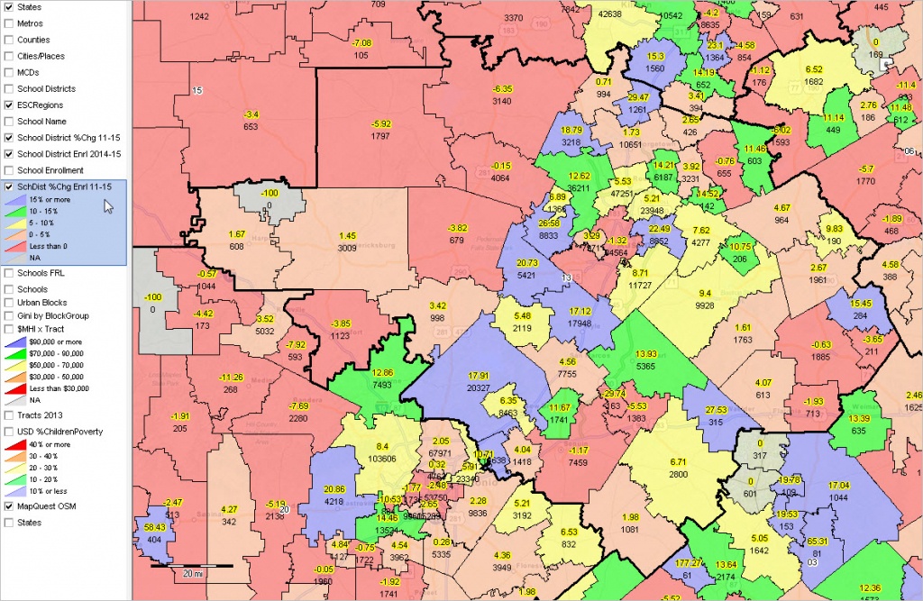 Find A School Boundary Map Texas School District Map By Region 