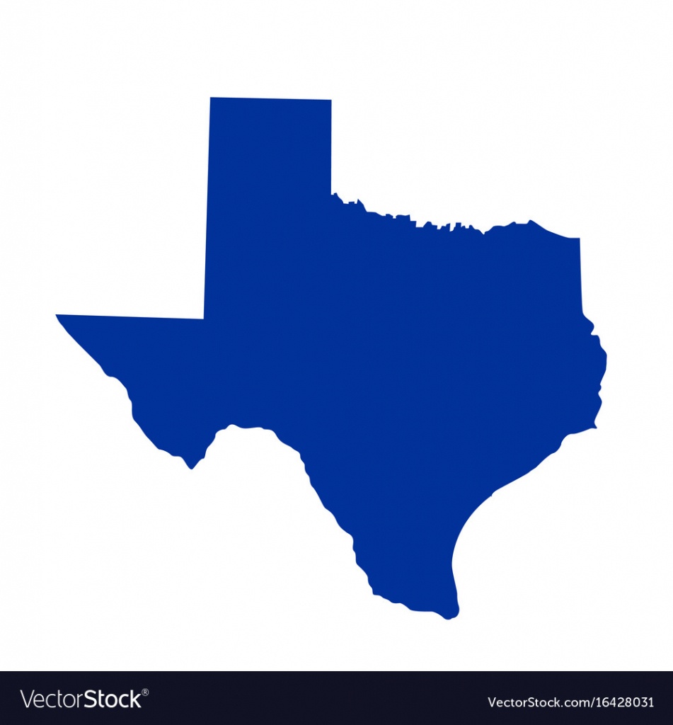 Texas State Map Royalty Free Vector Image - Vectorstock - Free Texas State Map