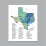 Texas State Parks Map Printable Map Of The State Parks In | Etsy   Texas State Parks Map