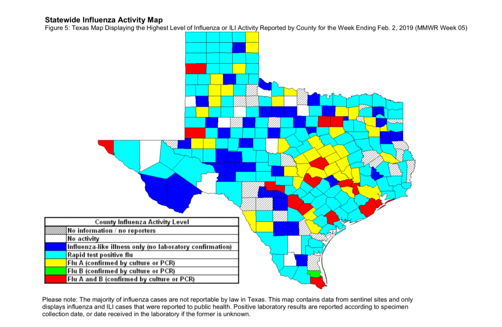 Texas-Statewide-Influenza-Map-Week5-2019 - Best Texas Er Open 24/7 - Texas Flu Map 2017