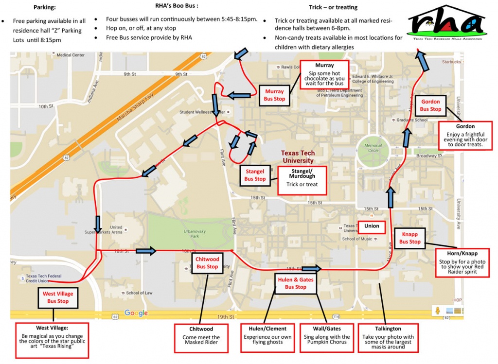 Texas Tech Offers Annual Tech Or Treat, Safetreat Events To Lubbock - Texas Tech Housing Map