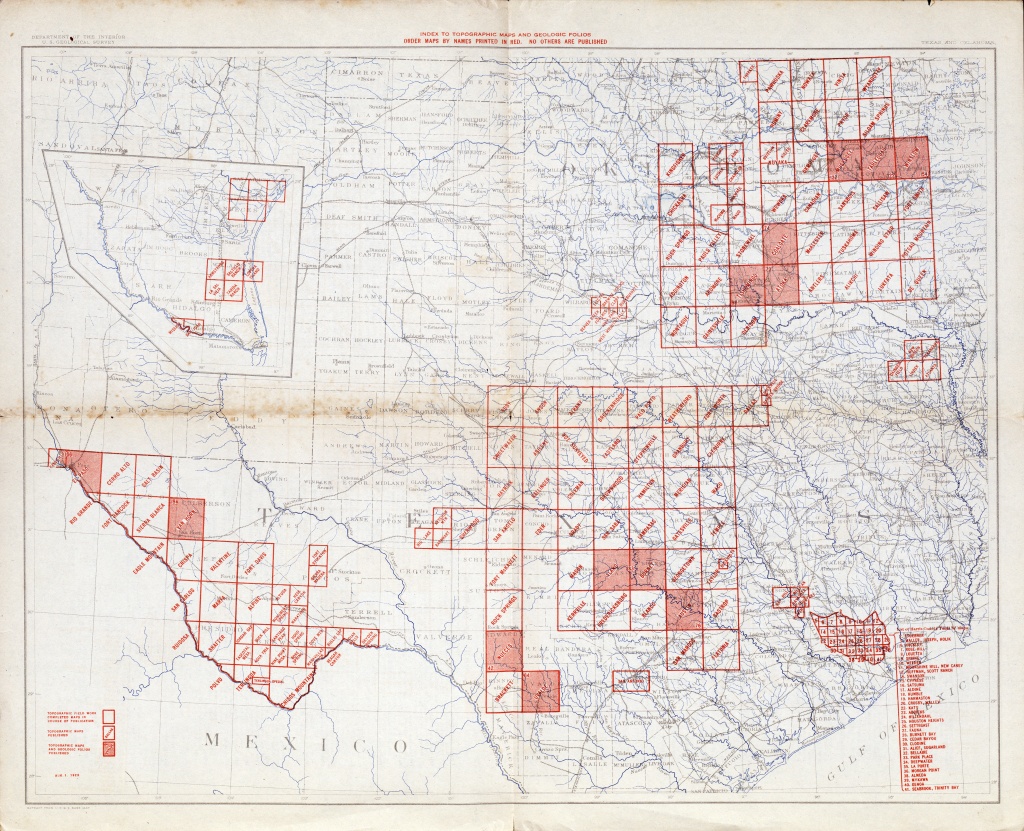 Texas Topographic Maps - Perry-Castañeda Map Collection - Ut Library - Texas Elevation Map