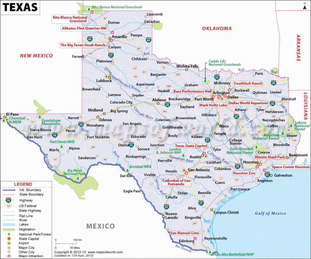 Texas (Tx) Map | Maps | Texas, Map, Texas Storm - Pampa Texas Map