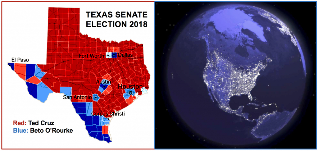 Texas Vs. The World: Beto, Cruz, And Planetary Civilization In The - Map Beto For Texas
