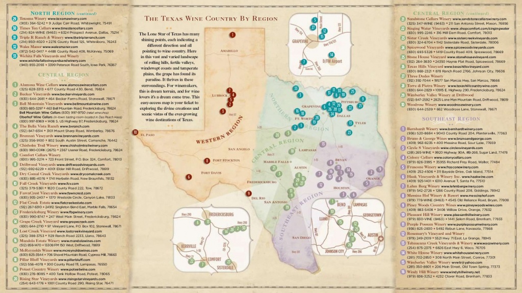 Texas Wine Country Map -Texas Has Eight Officially Recognized - Texas Wine Country Map