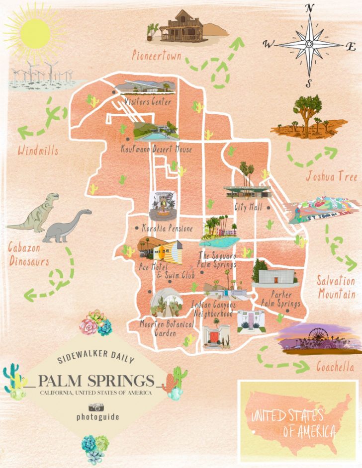 Palm Springs California Map