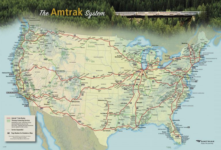 The Amtrak National Route Map [2396X1631] : Mapporn - Map Of Amtrak ...