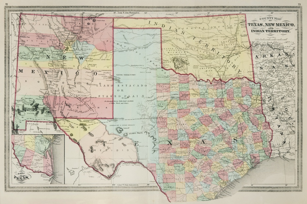 The Antiquarium - Antique Print &amp;amp; Map Gallery - Lloyd - Texas, New - Texas New Mexico Map