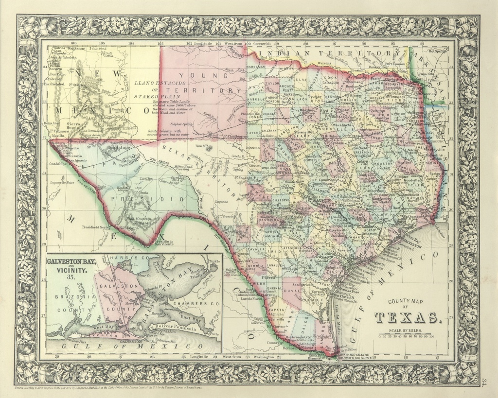 The Antiquarium - Antique Print &amp;amp; Map Gallery - Texas Maps - Vintage Texas Maps For Sale