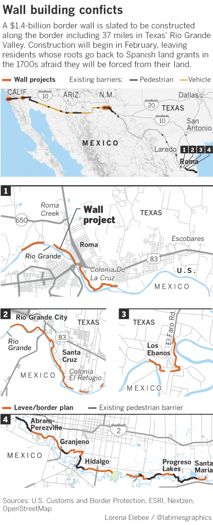 The Border Wall Will Divide This Texas Town, Displacing Or Blocking - Roma Texas Map