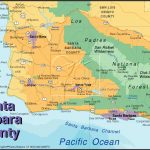 The City Maps Of Santa Barbara Appearance An Overview Of The   Map Of California Showing Santa Barbara