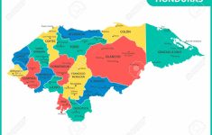 The Detailed Map Of Honduras With Regions Or States And Cities,.. - Printable Map Of Honduras
