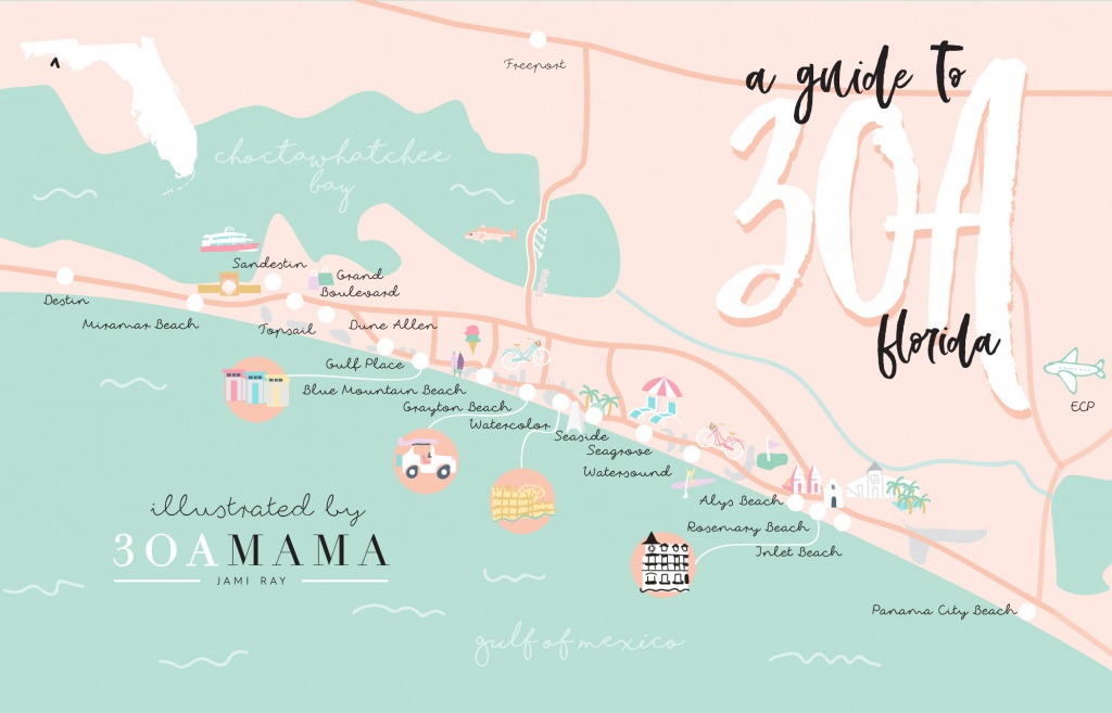 The Essential Guide To 30A - From A Local Mom - 30A Mama™ | Jami - Alys Beach Florida Map