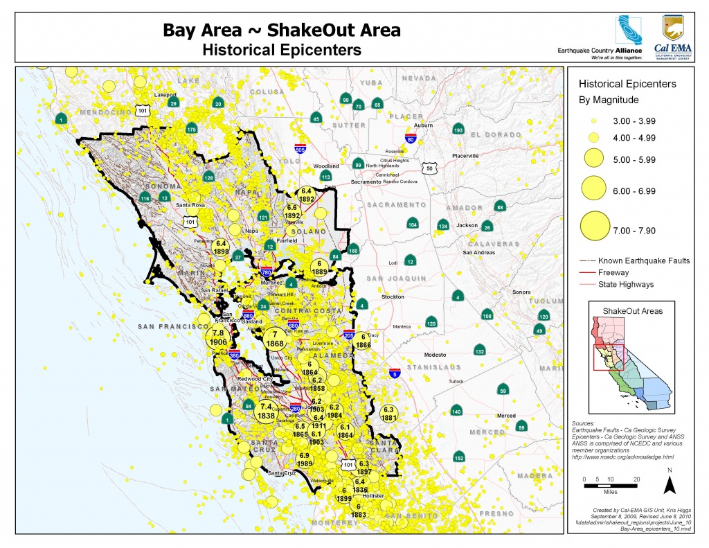 The Great California Shakeout - Bay Area - California Earthquake Map
