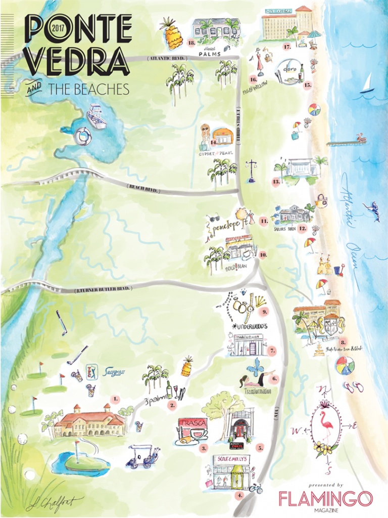 The Local&amp;#039;s Guide To Ponte Vedra &amp;amp; The Beaches | Flamingo Magazine - Ponte Vedra Florida Map