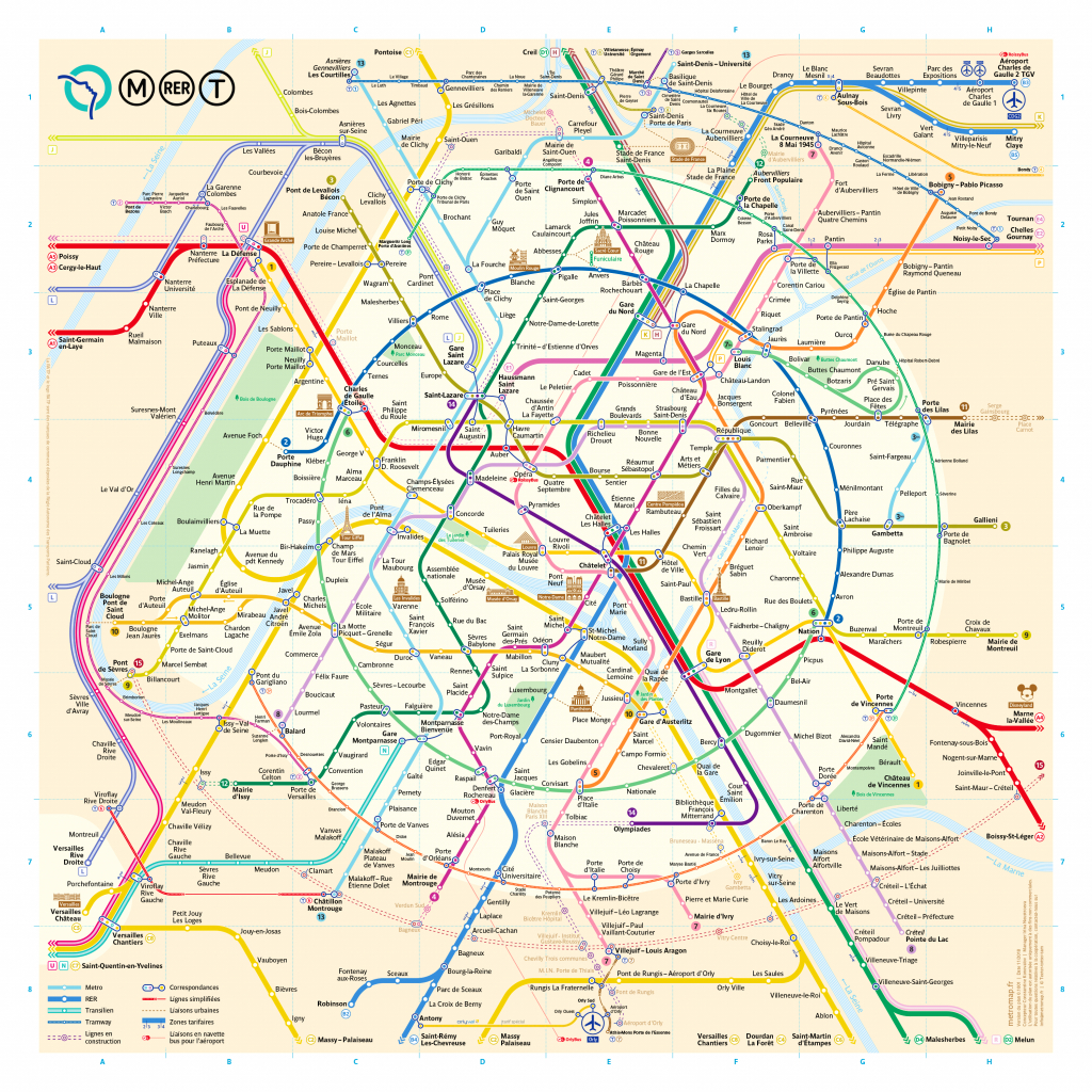 The New Paris Metro Map - Printable Dc Metro Map