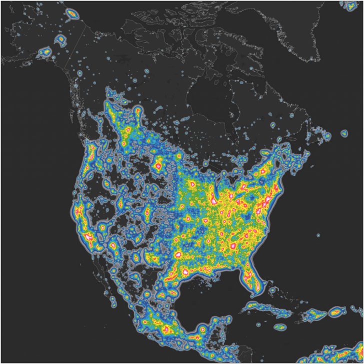 Light Pollution Map California