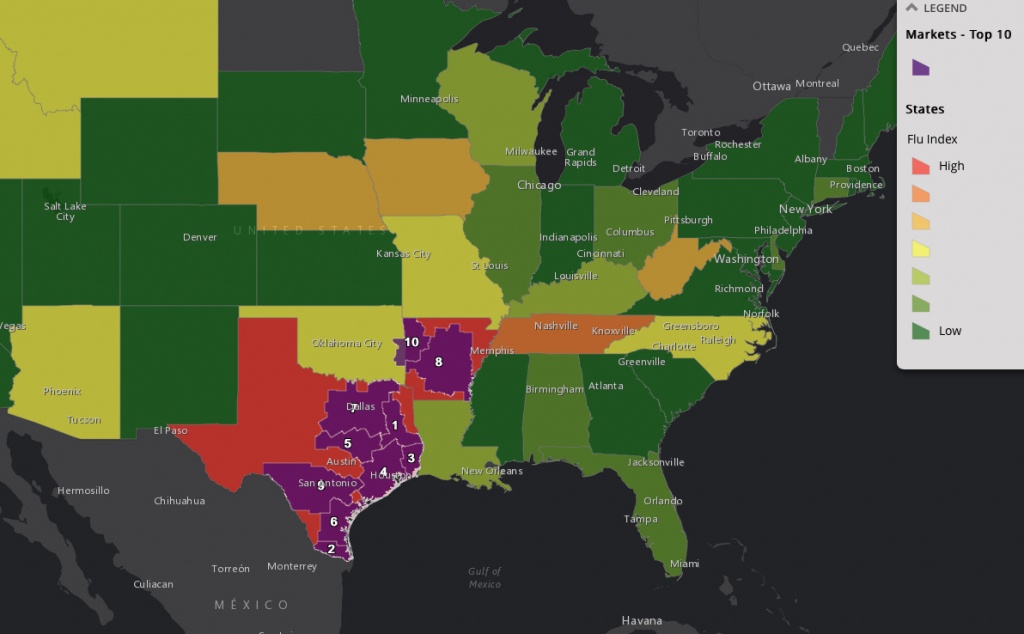 The Texas Flu Epidemic Spreads Rampant – Tech2 - Texas Flu Map 2017