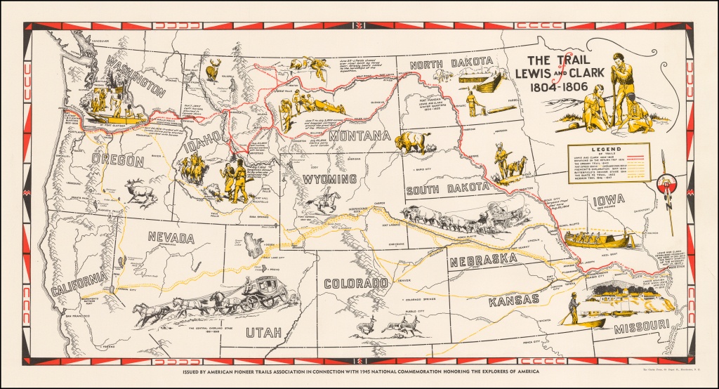 The Trail Of Lewis And Clark 1804 - 1806 - Barry Lawrence Ruderman - Lewis And Clark Printable Map