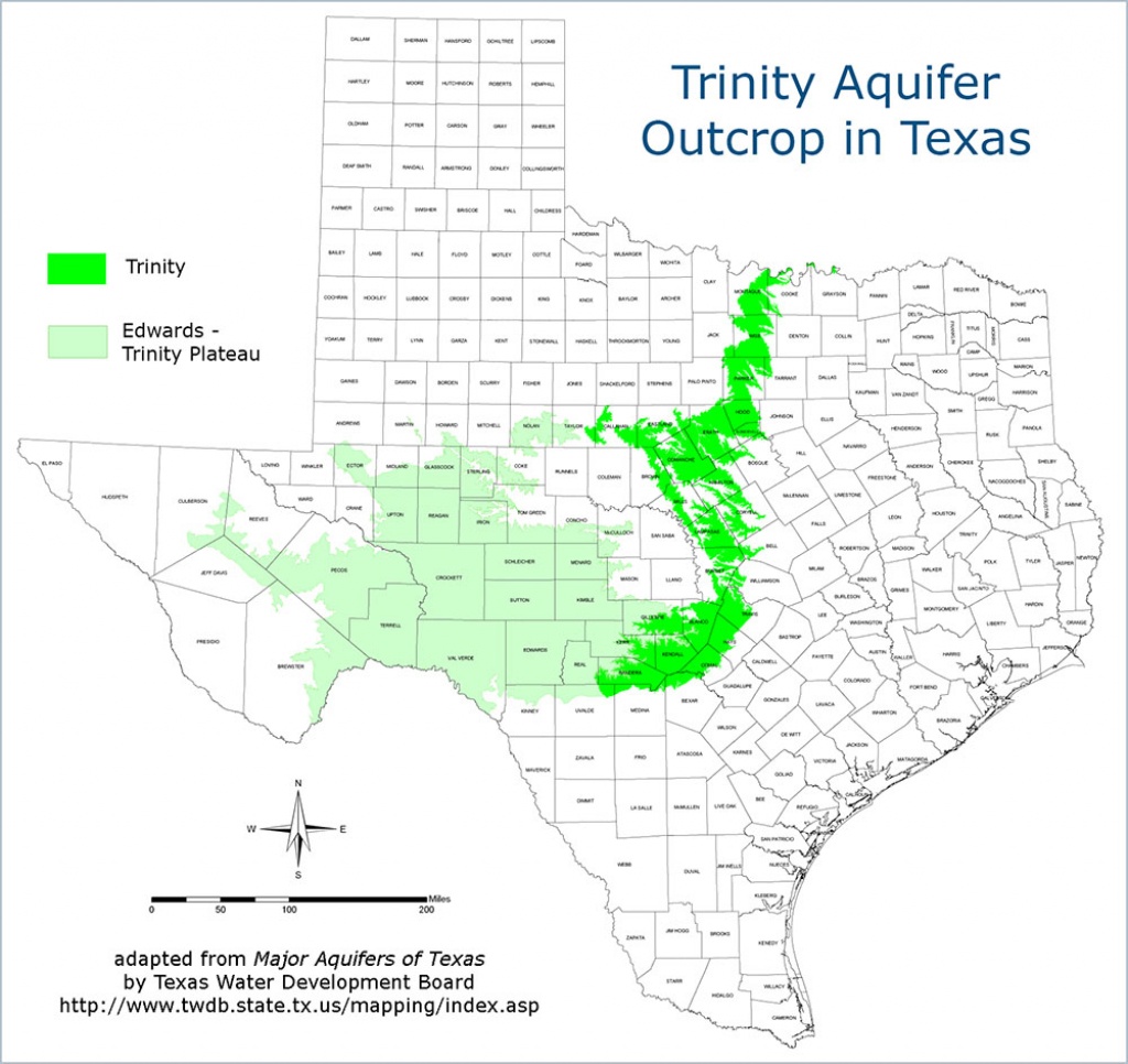 The Trinity Aquifer - Trinity County Texas Map