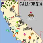 The Ultimate Road Trip Map Of Places To Visit In California   Hand   California Sightseeing Map
